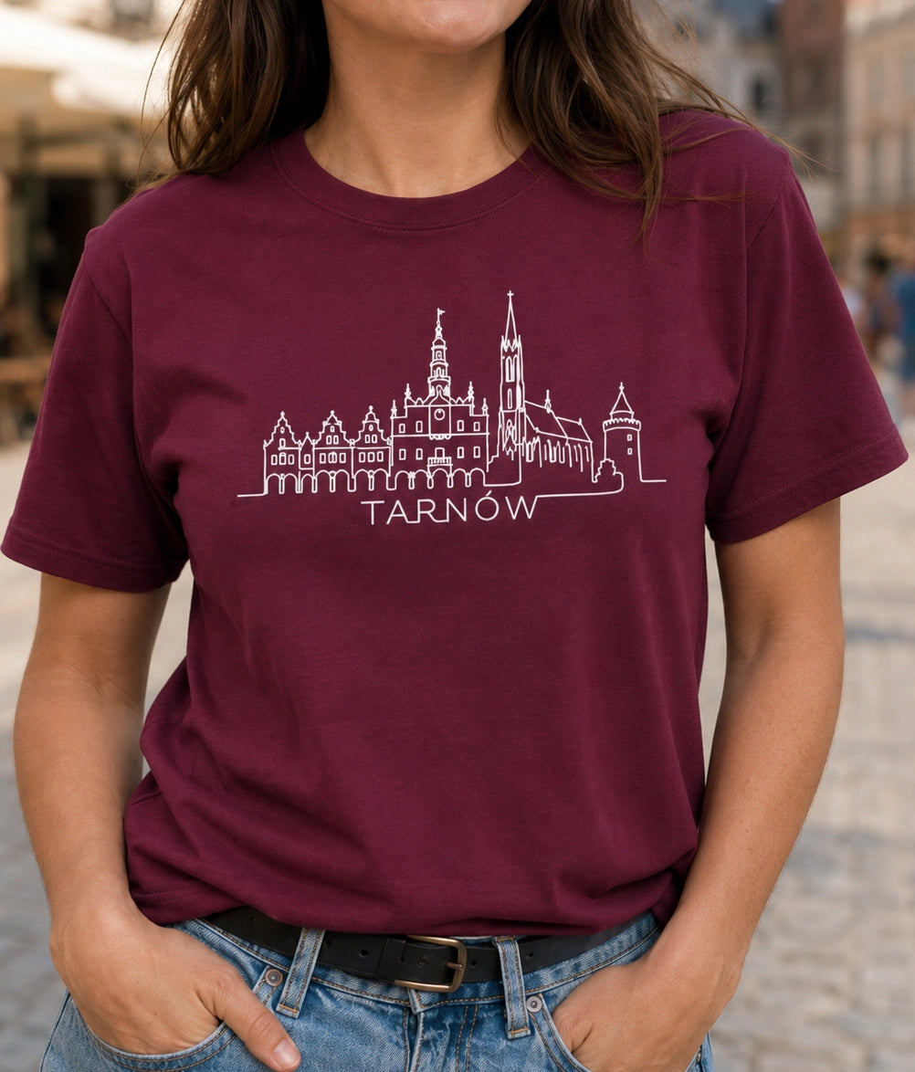 Tarnów Minimal Skyline Polish City Unisex T-Shirt