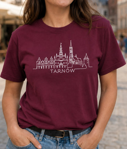 Tarnów Minimal Skyline Polish City Unisex T-Shirt