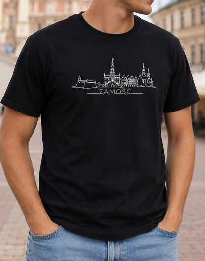 Zamość One-Line Skyline Polish City Unisex T-Shirt