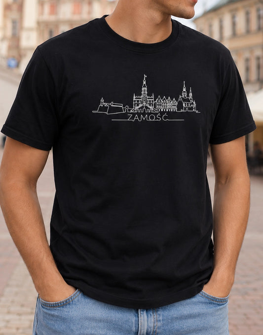 Zamość One-Line Skyline Polish City Unisex T-Shirt