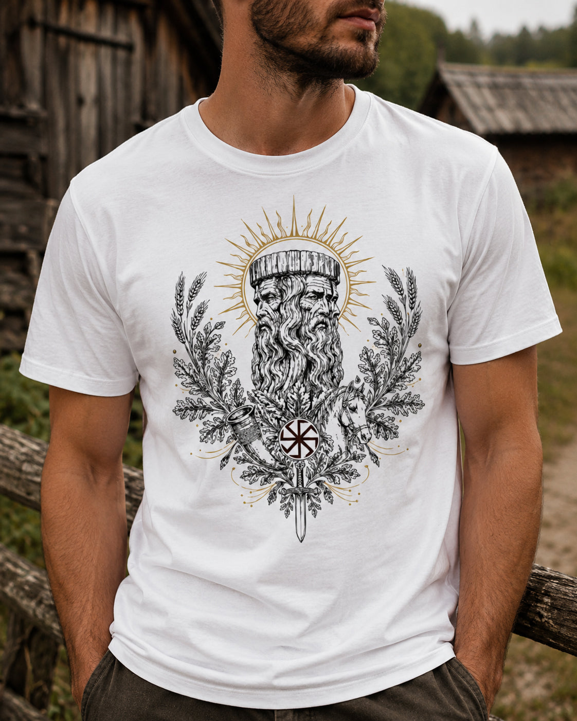 Świętowit Slavic God Unisex T-Shirt