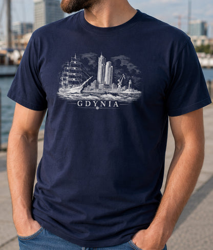 Gdynia Skyline Polish City Unisex T-Shirt