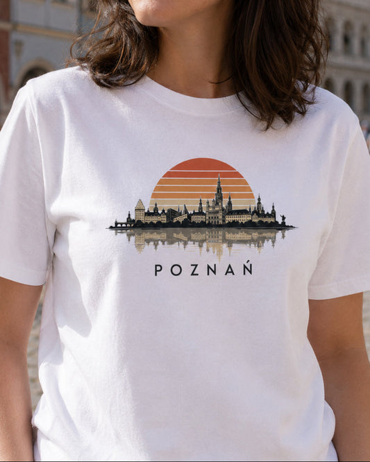 Poznań Sunset Skyline Polish City Unisex T-Shirt
