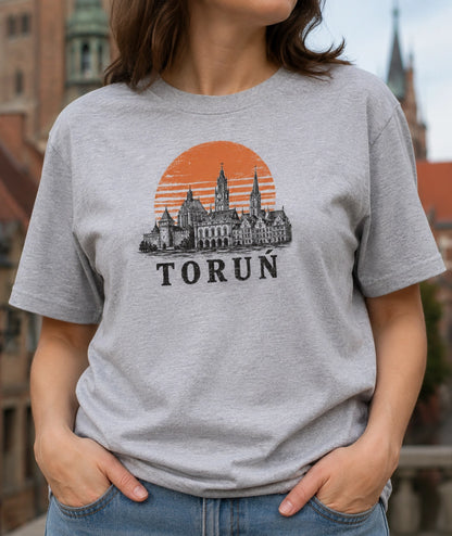 Toruń Sunset Skyline Polish City Unisex T-Shirt