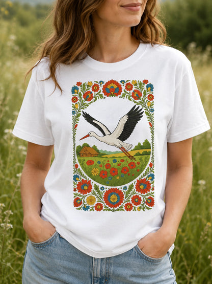 Slavic Stork Symbol Unisex T-Shirt