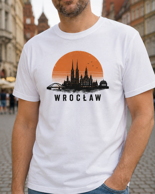 Wrocław Sunset Skyline Polish City Unisex T-Shirt