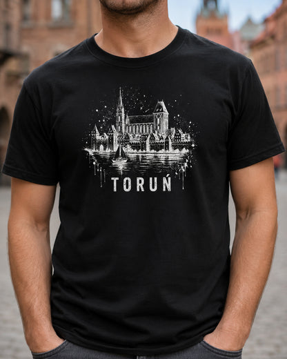 Toruń Ink Skyline Polish City Unisex T-Shirt