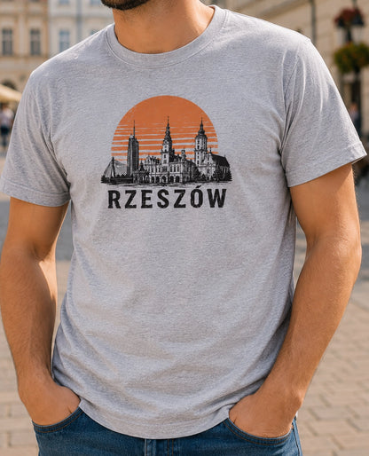 Rzeszów Sunset Skyline Polish City Unisex T-Shirt