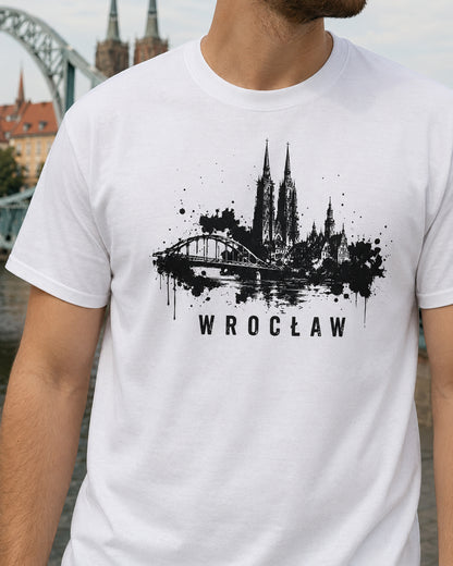 Wrocław Dark Skyline Polish City Unisex T-Shirt