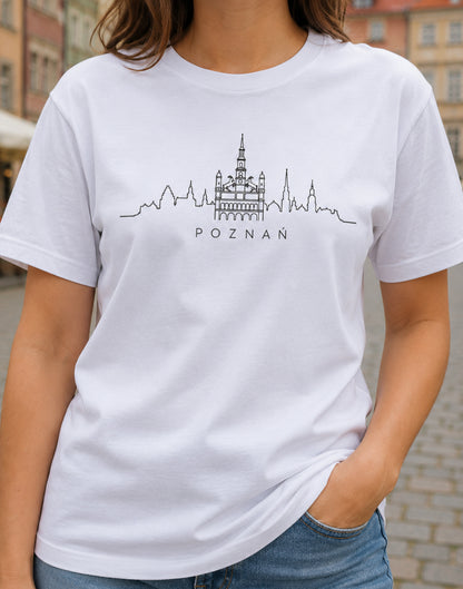 Poznań Minimal Skyline Polish City Unisex T-Shirt