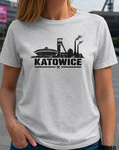 Katowice Industrial Skyline Polish City Unisex T-Shirt