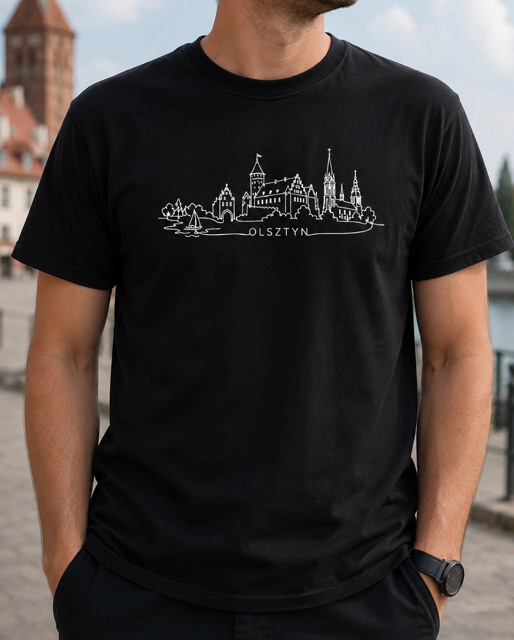 Olsztyn Castle Skyline Polish City Unisex T-Shirt