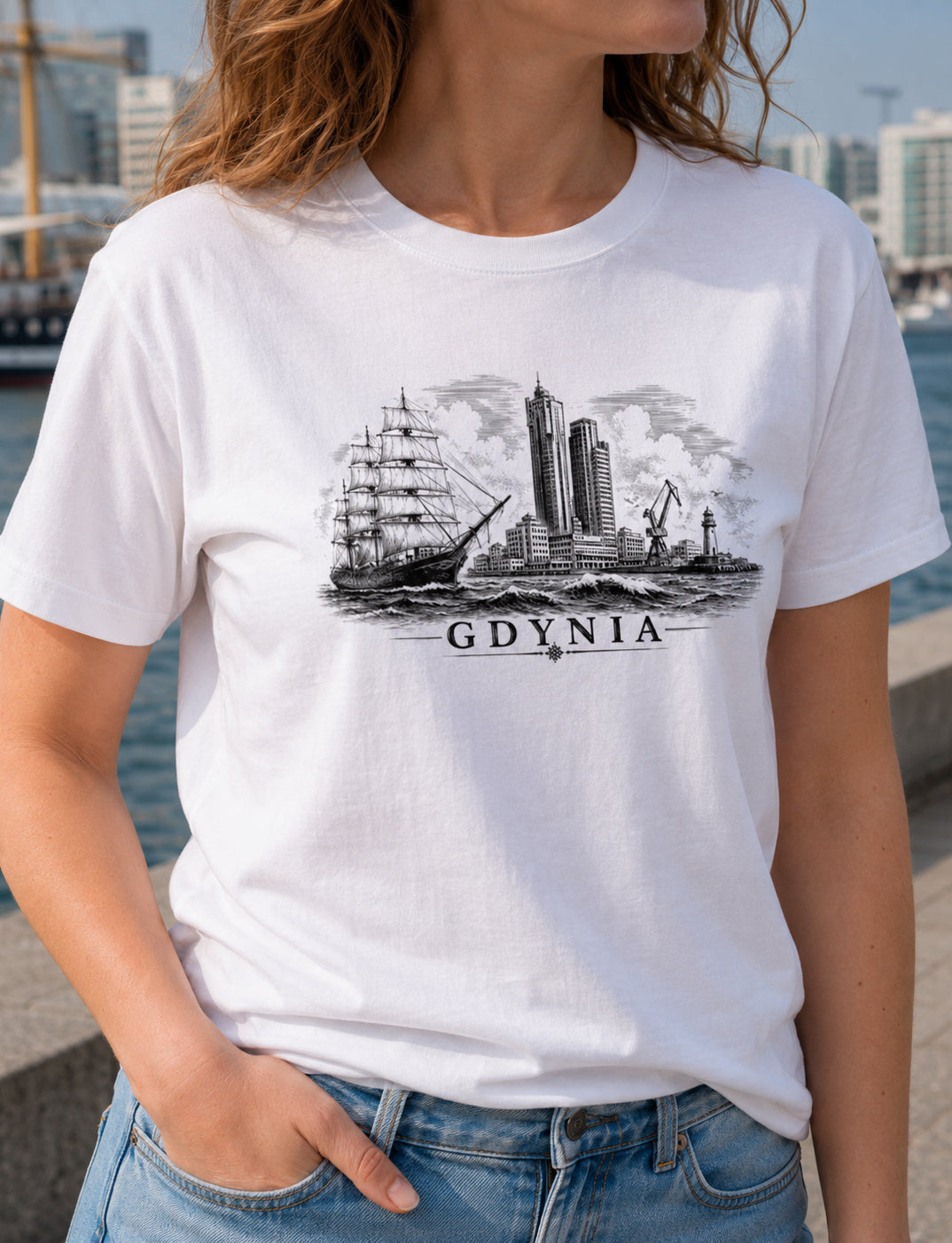 Gdynia Skyline Polish City Unisex T-Shirt