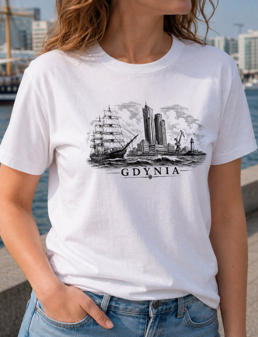 Gdynia Skyline Polish City Unisex T-Shirt