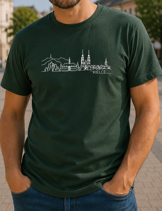 Kielce One-Line Skyline Polish City Unisex T-Shirt