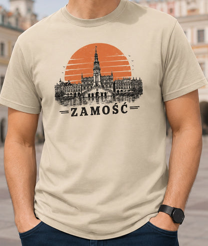 Zamość Sunset Skyline Polish City Unisex T-Shirt