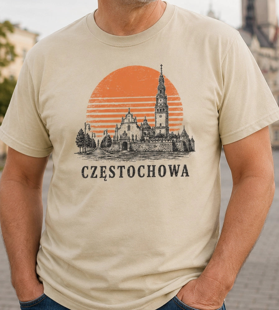 Częstochowa Sunset Skyline Polish City Unisex T-Shirt