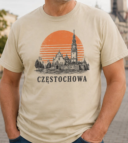 Częstochowa Sunset Skyline Polish City Unisex T-Shirt