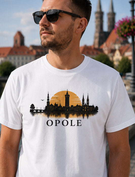 Opole Sunset Skyline Polish City Unisex T-Shirt
