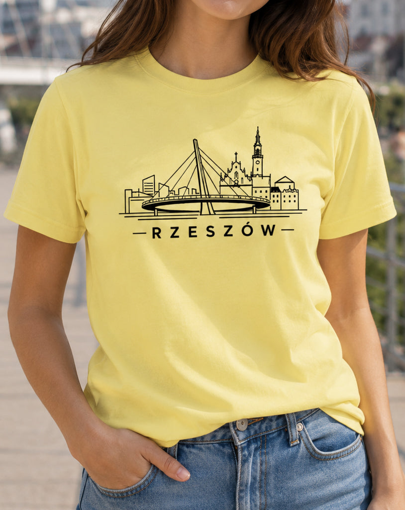 Rzeszów Minimal Skyline Polish City Unisex T-Shirt