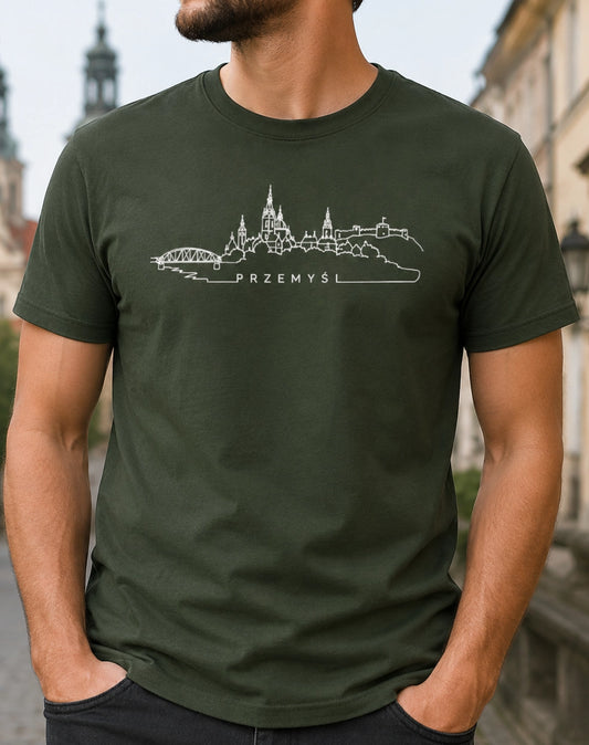Przemyśl One-Line Skyline Polish City Unisex T-Shirt