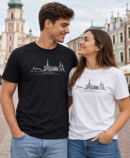 Zamość One-Line Skyline Polish City Unisex T-Shirt