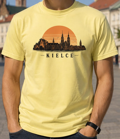 Kielce Sunset Skyline Polish City Unisex T-Shirt