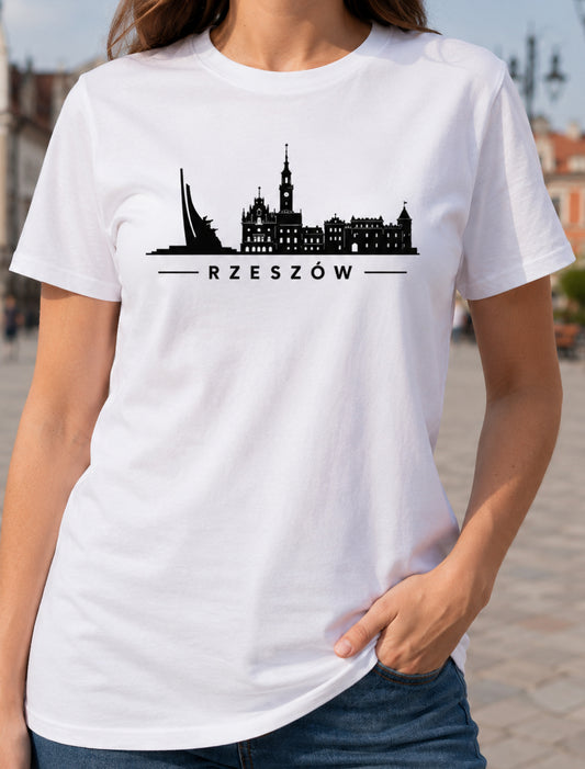 Rzeszów Minimal Skyline Polish City Unisex T-Shirt