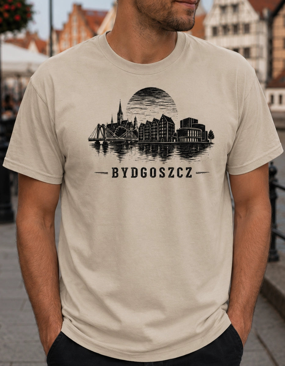 Bydgoszcz Grunge Skyline Polish City Unisex T-Shirt