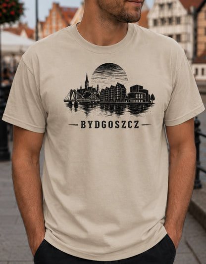 Bydgoszcz Grunge Skyline Polish City Unisex T-Shirt