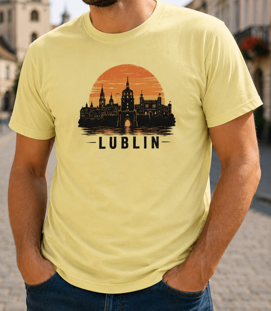 Lublin Sunset Skyline Polish City Unisex T-Shirt