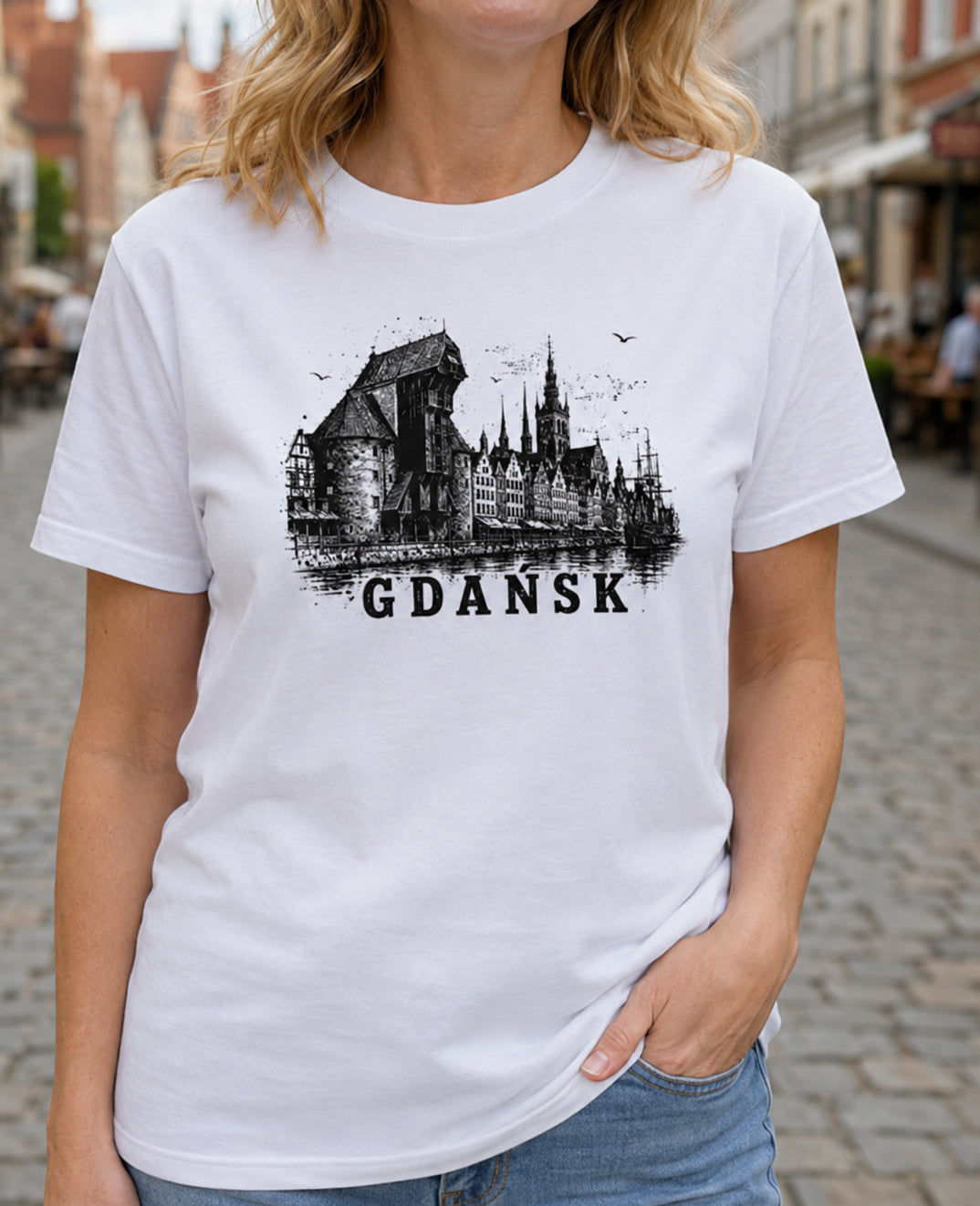 Gdańsk Skyline Polish City Unisex T-Shirt