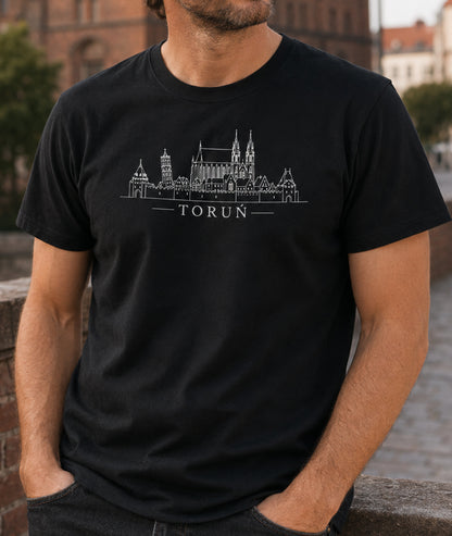 Toruń Minimal Skyline Polish City Unisex T-Shirt