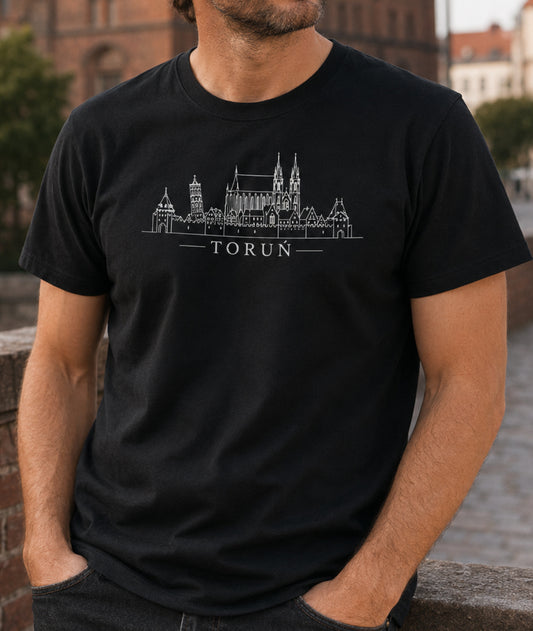 Toruń Minimal Skyline Polish City Unisex T-Shirt
