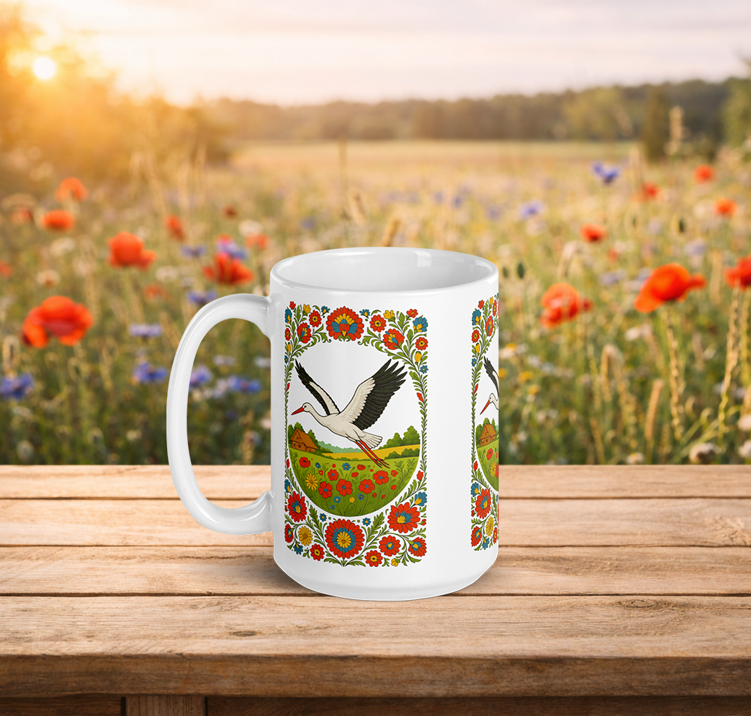 Polish Stork Folk Mug