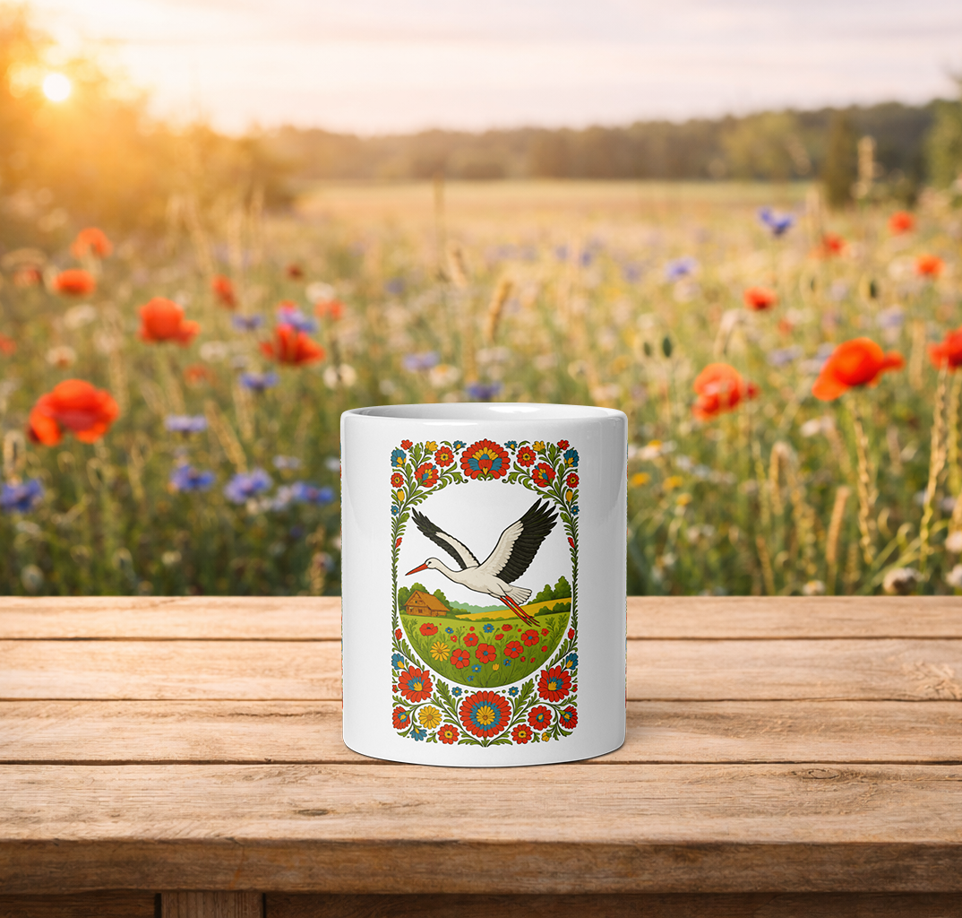 Polish Stork Folk Mug