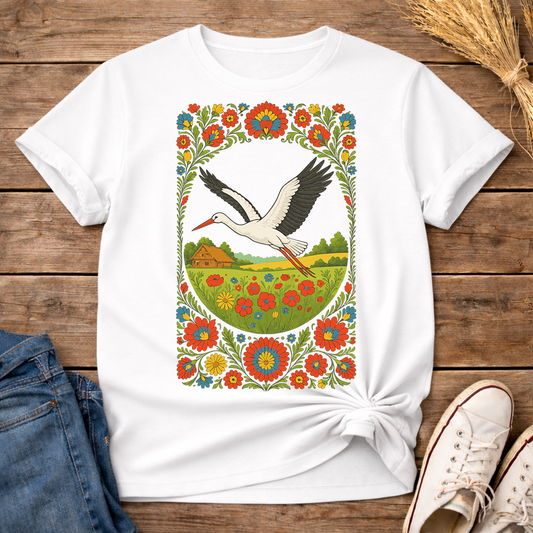 Slavic Stork Symbol Unisex T-Shirt