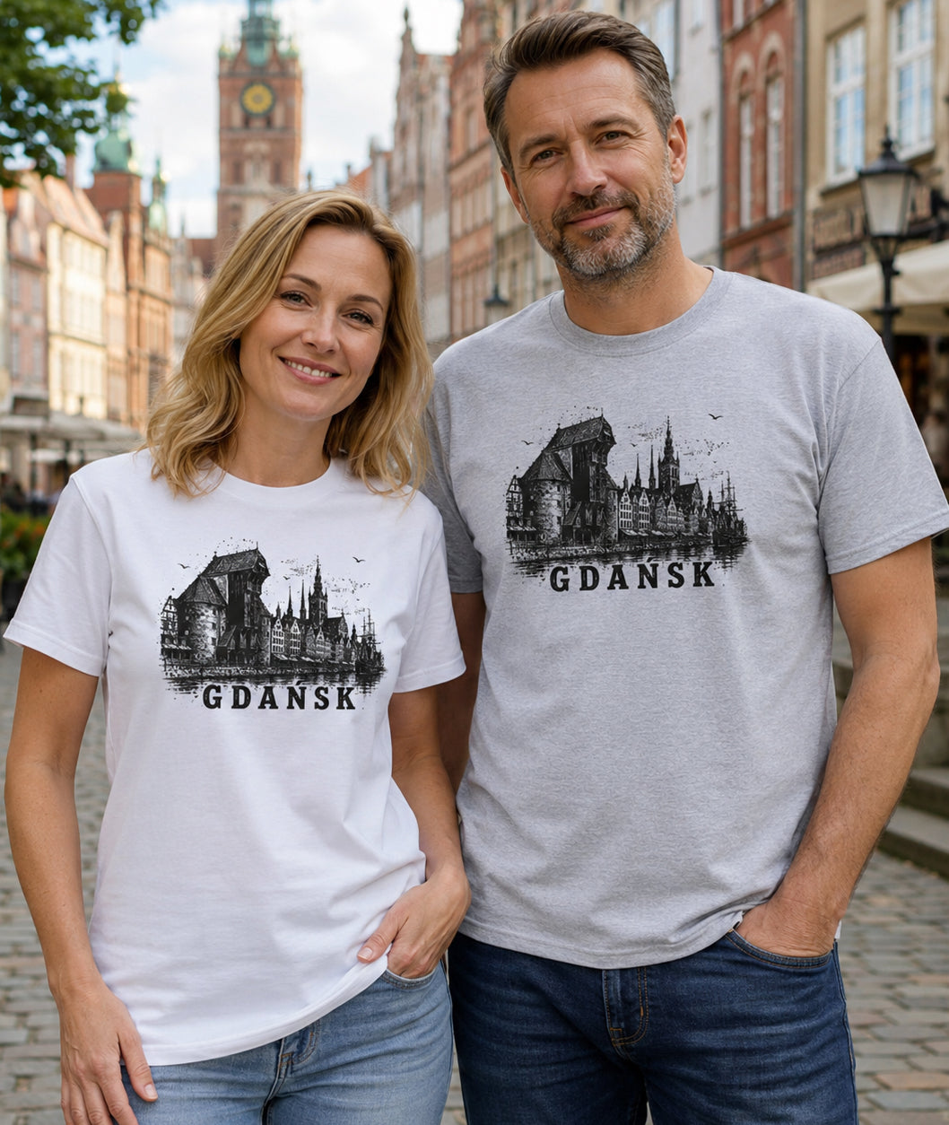 Gdańsk Skyline Polish City Unisex T-Shirt