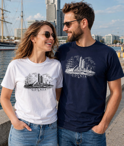 Gdynia Skyline Polish City Unisex T-Shirt