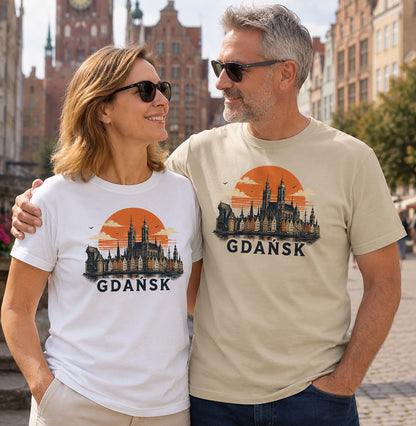 Gdańsk Sunset Skyline Polish City Unisex T-Shirt