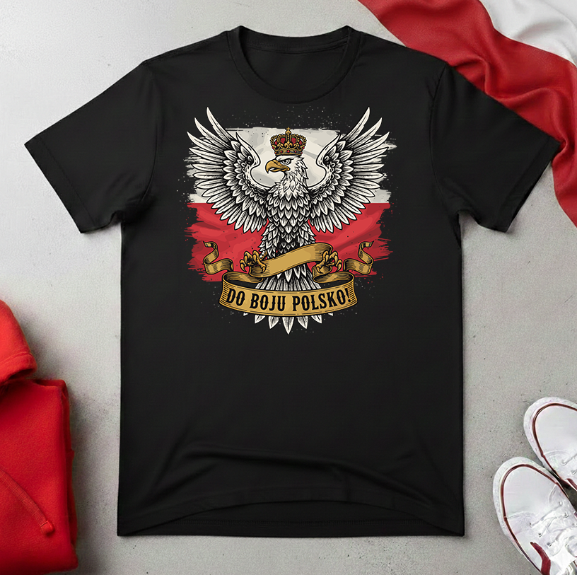 Do Boju Polsko Eagle on Flag Unisex T-shirt