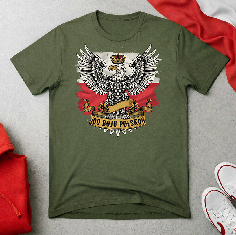 Do Boju Polsko Eagle on Flag Unisex T-shirt