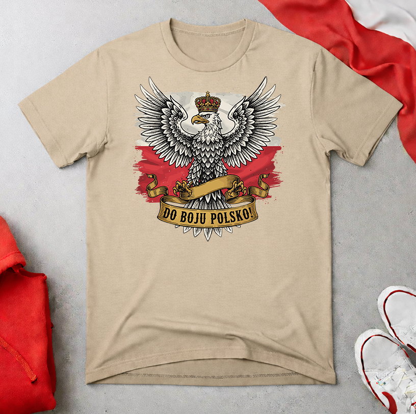 Do Boju Polsko Eagle on Flag Unisex T-shirt