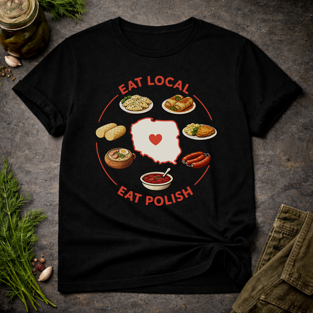 Eat Local. Eat Polish. Unisex T-Shirt