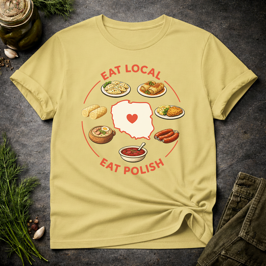 Eat Local. Eat Polish. Unisex T-Shirt