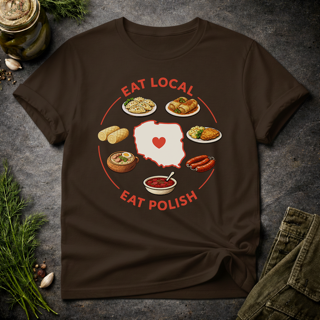 Eat Local. Eat Polish. Unisex T-Shirt