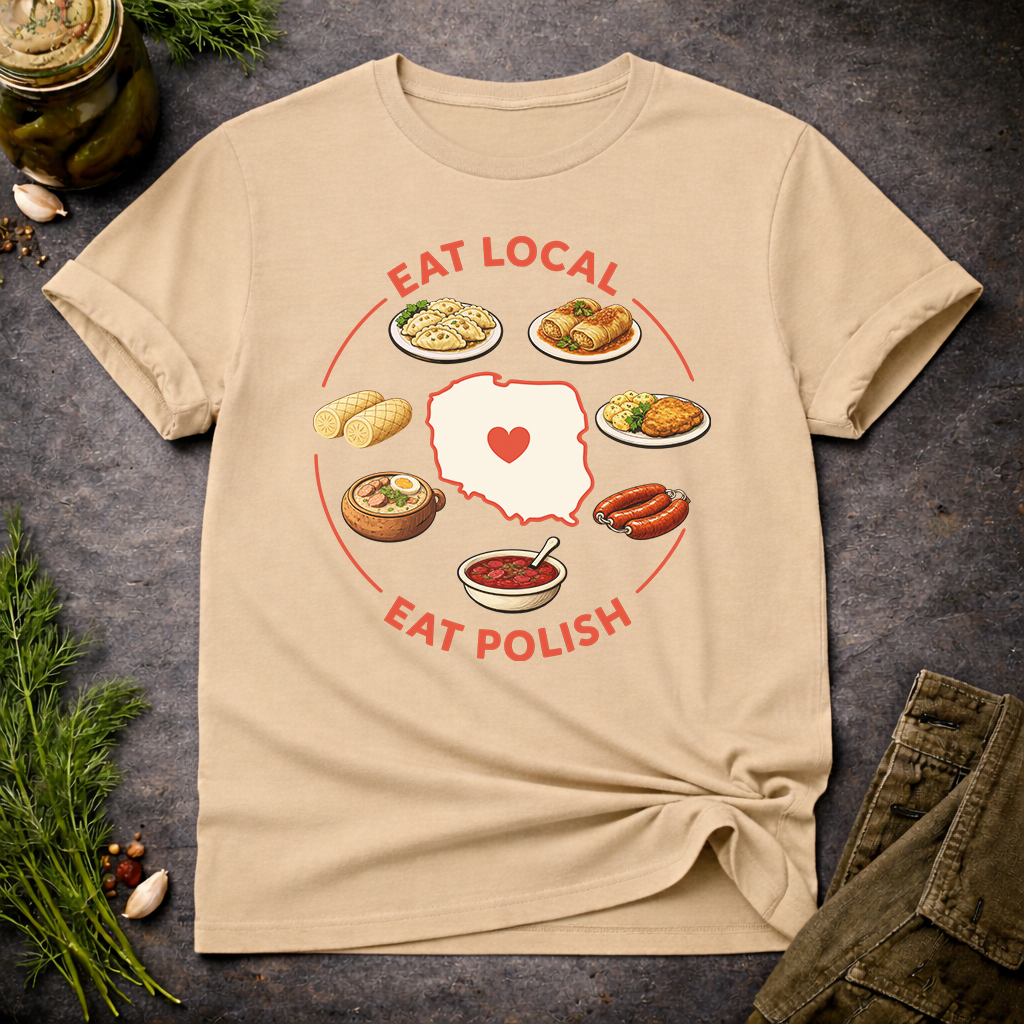 Eat Local. Eat Polish. Unisex T-Shirt