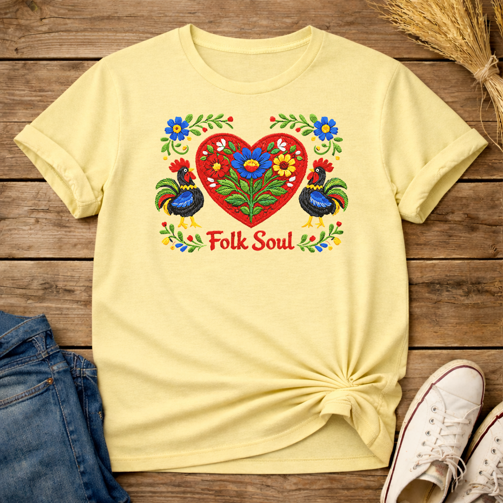 Folk Soul Embroidered Unisex T-Shirt