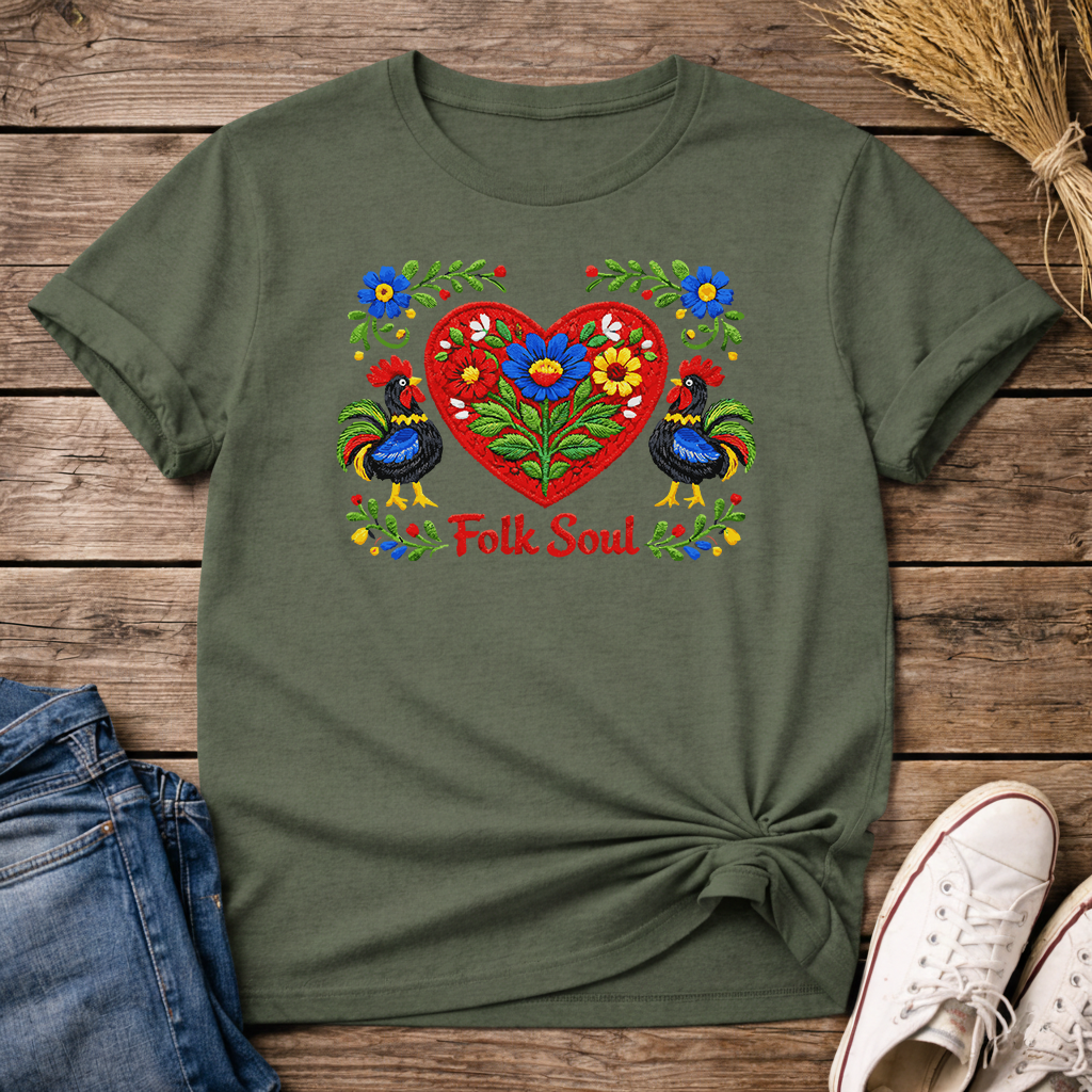Folk Soul Embroidered Unisex T-Shirt