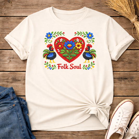 Folk Soul Embroidered Unisex T-Shirt